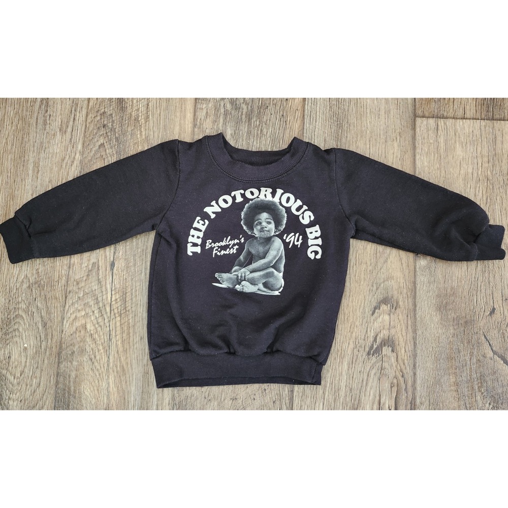 Notorious B.I.G. Sweatshirt Baby Biggie Smalls 3T Toddler Brooklyns Finest  Afro